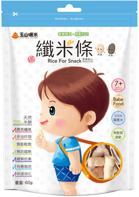 玉山碾米 纖米條, 1包, 60g