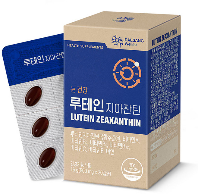 DAESANG Wellife 葉黃素玉米黃素軟膠囊 15g, 1盒, 30顆