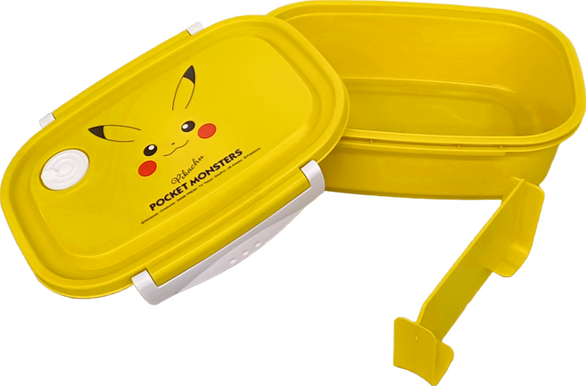 Skater Pokemon 塑膠輕量便當盒 17.6 x 14 x 6.4cm 720ml, 黃色, 1個