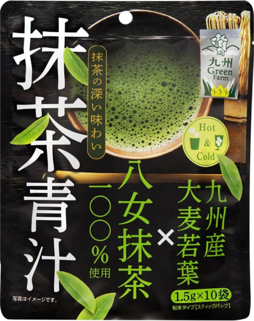 九州 Green Farm 九州產抹茶青汁 日本原裝進口 1袋, 1.5g, 10條