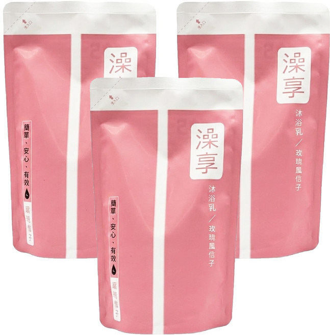 澡享 沐浴乳補充包 玫瑰風信子, 650g, 3包