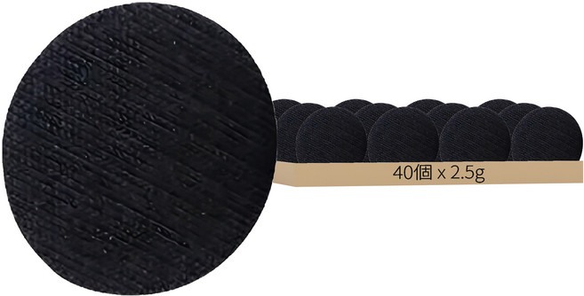 小麥購物 防滑魔鬼氈固定貼 Y650 2.5g, 黑色, 40個