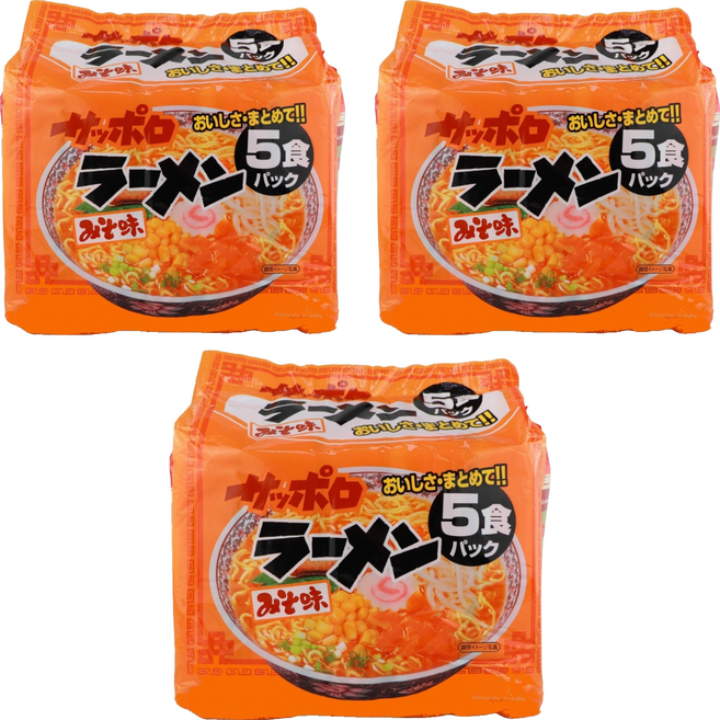 Men-Sunaoshi 札幌味噌味袋裝拉麵 84g, 15個