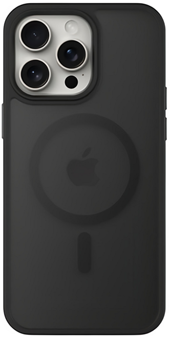 無品牌 iPhone 15 Pro 手機保護殼 鏡頭加高 磨砂 磁吸 MagSafe 神秘黑 馬卡龍