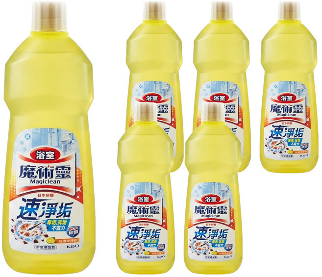 Kao 花王 Magiclean 魔術靈 浴室清潔劑 舒適檸檬, 500ml, 6瓶