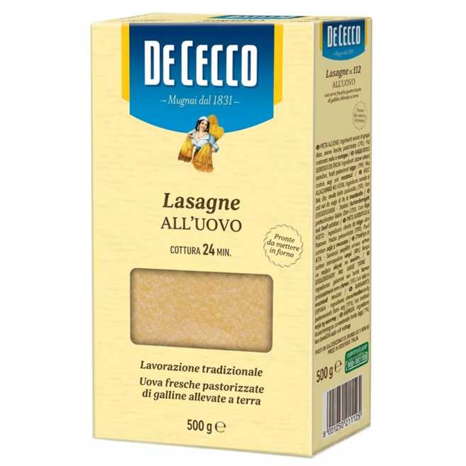 DE CECCO 得科 N.112千層義大利麵, 500g, 1盒
