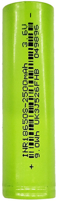 RONEVER 18650鋰電池 2500mAh 18 x 65mm 41g PB002, 1個, 1入