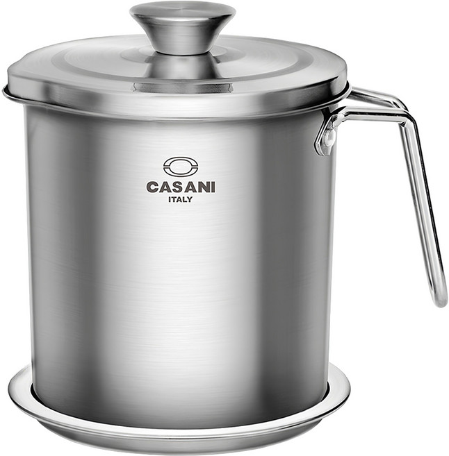 Casani 不鏽鋼濾油壺 2L, 1個, 14cm