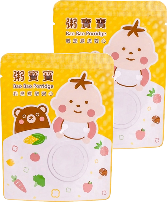 粥寶寶 無毒農 青蔬總匯吻仔魚 12個月以上, 120g, 2包