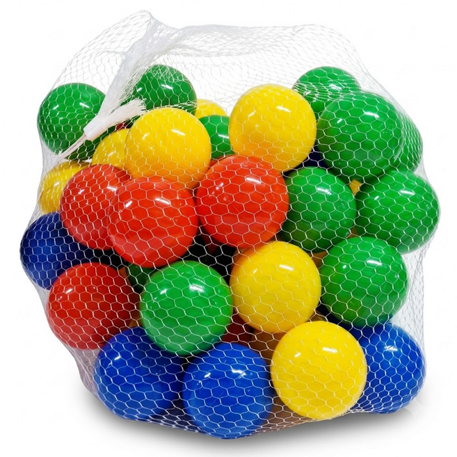 索樂生活 台灣製 兒童球池球屋遊戲用空心塑膠彩球 50顆, Multi-color, 1組