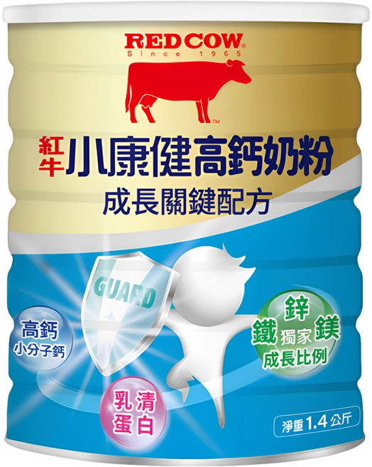 RED COW 紅牛 小康健高鈣奶粉 成長關鍵配方, 1.4kg, 1個