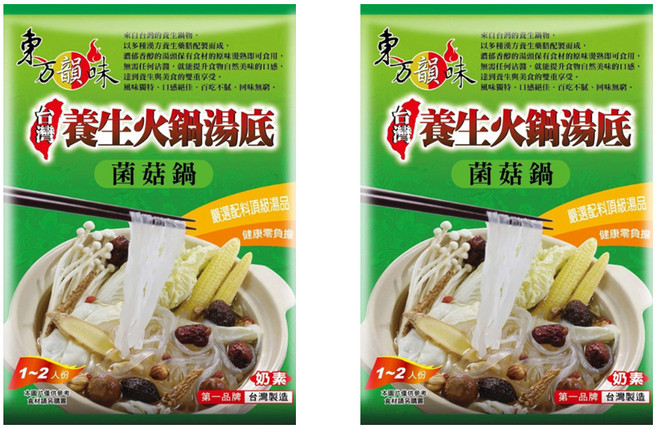東方韻味 火鍋湯底 菌菇, 45g, 2包