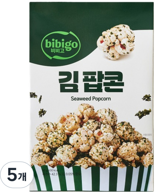 CJ bibigo 鹹甜海苔爆米花, 80g, 5個