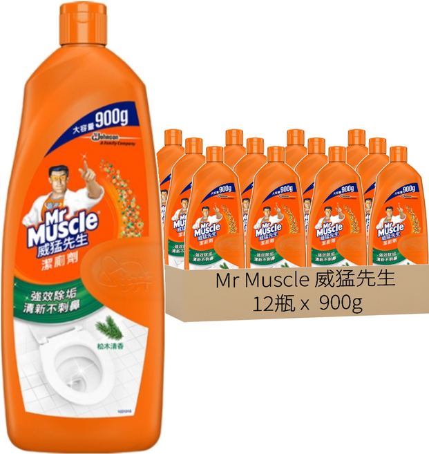 Mr Muscle 威猛先生 潔廁劑 松木清香, 900g, 12瓶