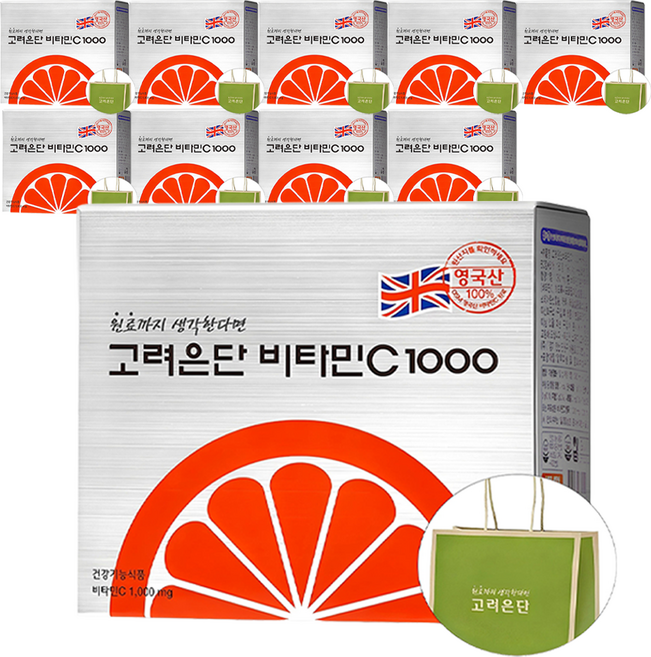 eundan 高麗銀丹 維他命C 1000 + 購物袋, 180錠, 10個