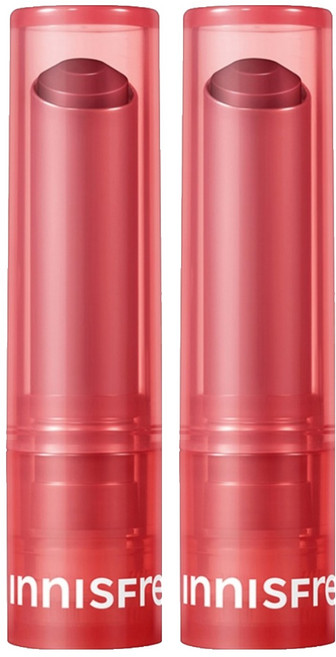 INNISFREE 台灣公司貨 晨露粉嫩潤唇膏, 05 Power Cherry, 3.2g, 2支