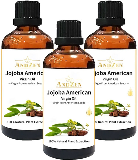 ANDZEN 安得仁 美國初榨保濕按摩基底油 荷荷芭油, 3個, 100ml