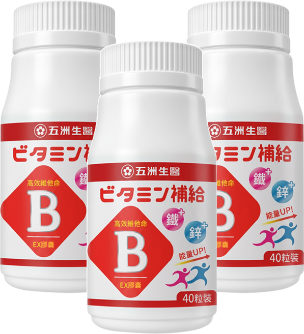 五洲生醫 高效維他命B群膠囊, 40顆, 3罐