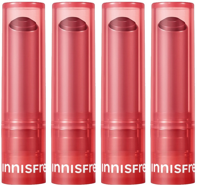 INNISFREE 台灣公司貨 晨露粉嫩潤唇膏, 05 Power Cherry, 3.2g, 4支