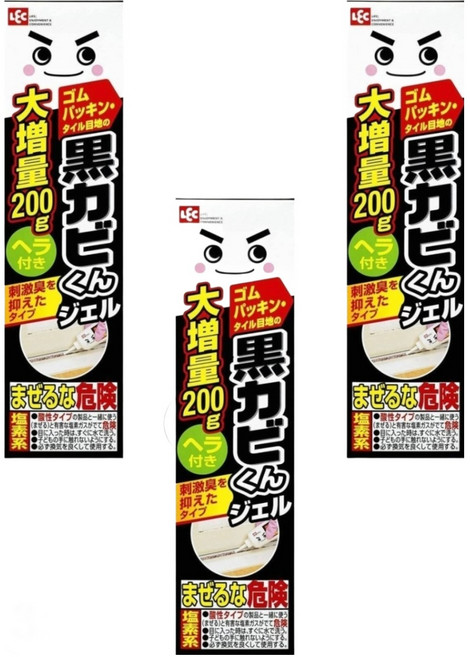 LEC 激落君 黑黴菌去除凝膠 附刮板, 200g, 3組