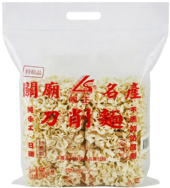 同正 關廟刀削麵, 1.2kg, 1包