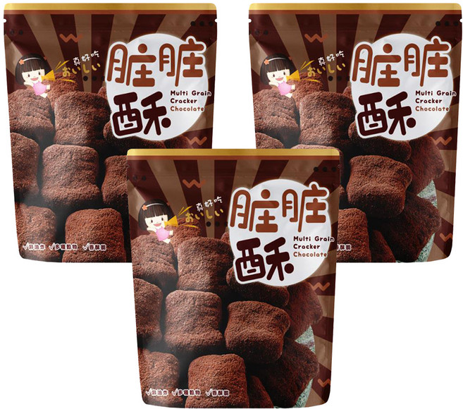 一口田 髒髒酥, 100g, 3包