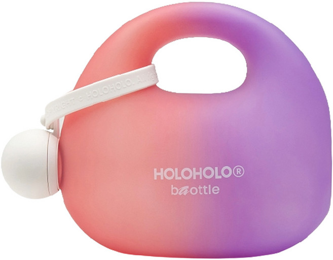 HOlOHOlO BOTTLE 包包壺 TRITAN材質 吸管+直飲兩用壺, 漸層粉, 1.2L, 1個