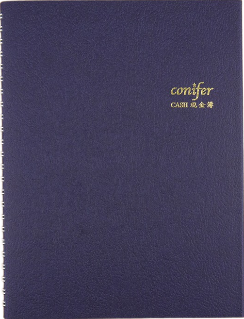 conifer 綠的事務 25K經典系列活頁現金本 日本進口環保書皮, 藍色, 1本
