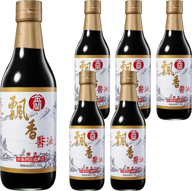 KIMLAN 金蘭 飄香醬油, 590ml, 6瓶