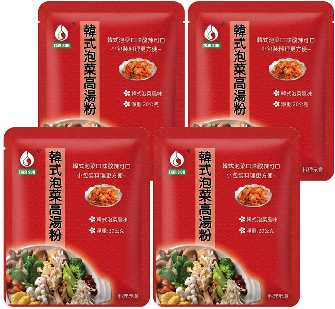 台塑餐飲 韓式泡菜高湯粉, 20g, 4包