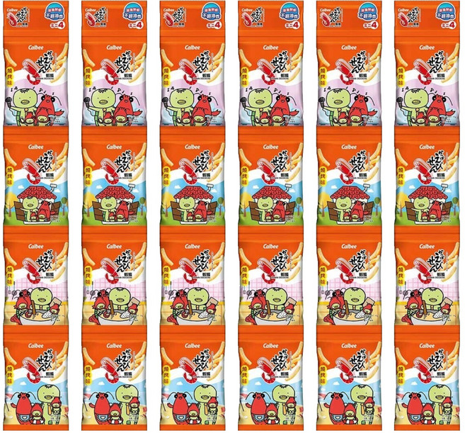 Calbee 卡樂比 Kappa Ebisen 河童蝦條 燒烤口味 4包, 56g, 6組