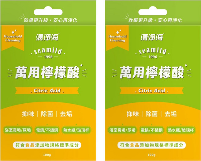 清淨海 萬用檸檬酸, 100g, 2盒