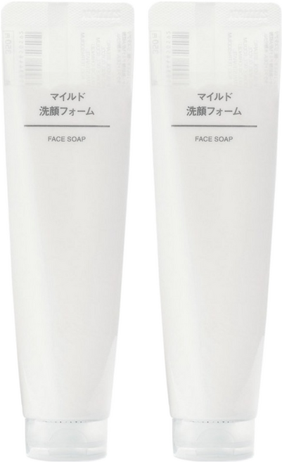 MUJI 無印良品 台灣公司貨 溫和洗面乳, 100g, 2條