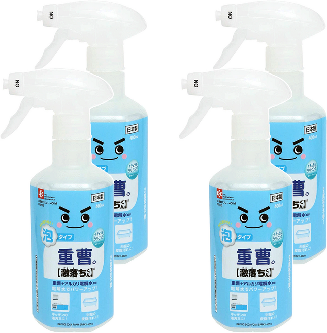 LEC 激落君 小蘇打泡沫清潔劑, 400ml, 4瓶