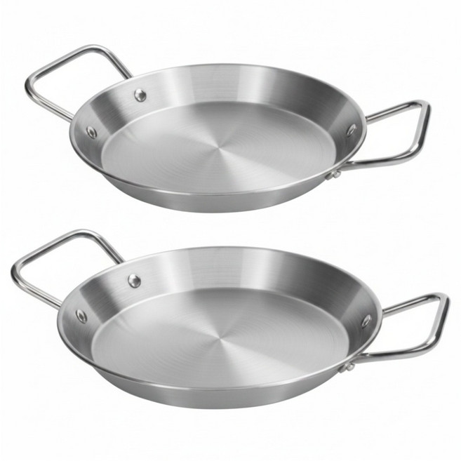 Kitchen-Art 不鏽鋼西班牙海鮮燉飯鍋2件組, 22cm, 1組