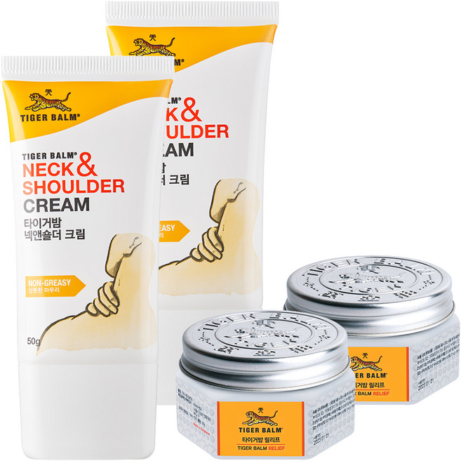 TIGER BALM 虎標 肩頸涼感按摩霜 50g+鎮靜萬用膏 25g, 2個