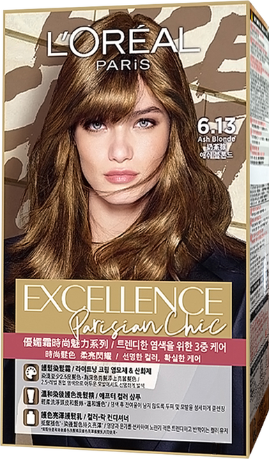 L'OREAL PARiS 巴黎萊雅 台灣公司貨 優媚霜時尚魅力系列 染髮霜, 6.13 奶茶棕, 1盒