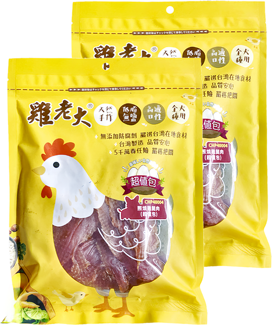 雞老大 犬用零食, 照燒雞腿肉, 220g, 2包