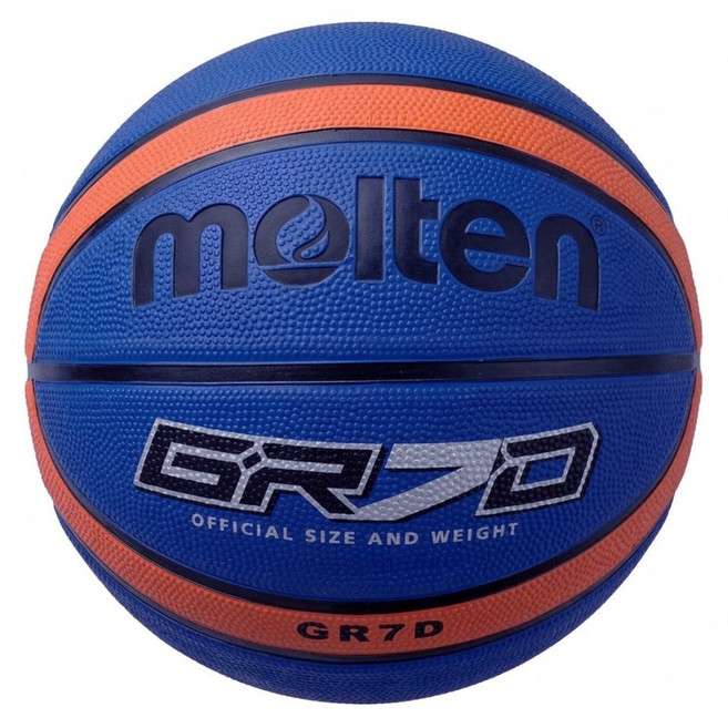 molten 12片橡膠深溝籃球 直徑24.5cm BGR7D-BO 1顆