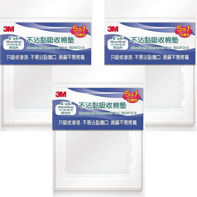 3M 不沾黏傷口棉墊, 2片, 18包