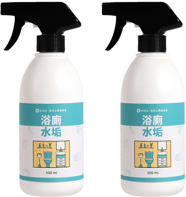 歐美淨 植萃酵素浴廁水垢清潔劑, 500ml, 2瓶