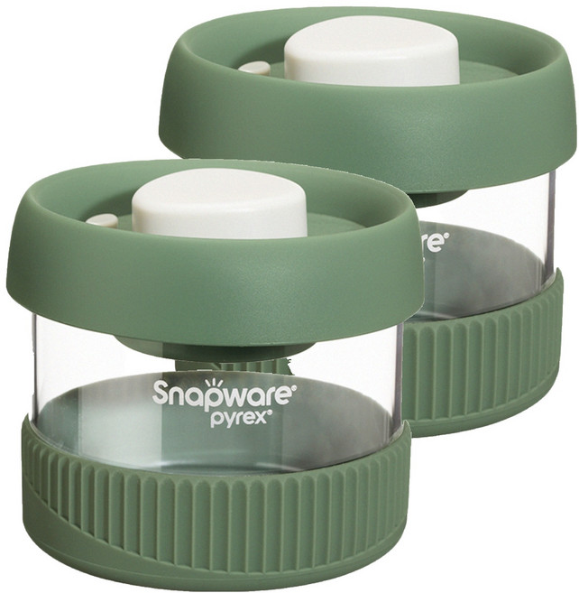 Corelle Brands 康寧餐具 Snapware 按壓真空玻璃儲物罐 480ml, 2組