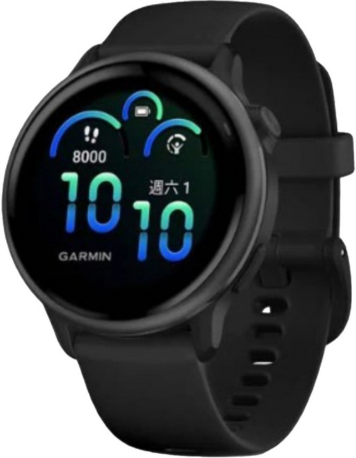 GARMIN vivoactive 6 GPS智慧腕錶, 光譜黑, 1.2吋, GPS + 藍牙