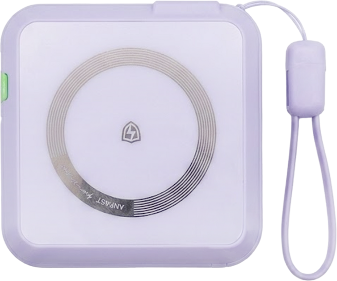 ANFAST 閃極 幻界 極磁多功能行動電源 20W Type-C, AF-P10MS, 紫色