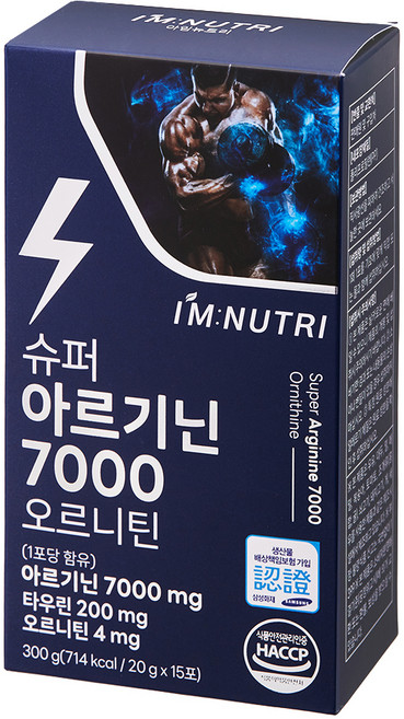 imnutri 超級精胺酸7000鳥胺酸檸檬口味液體條 15入, 1個, 300ml