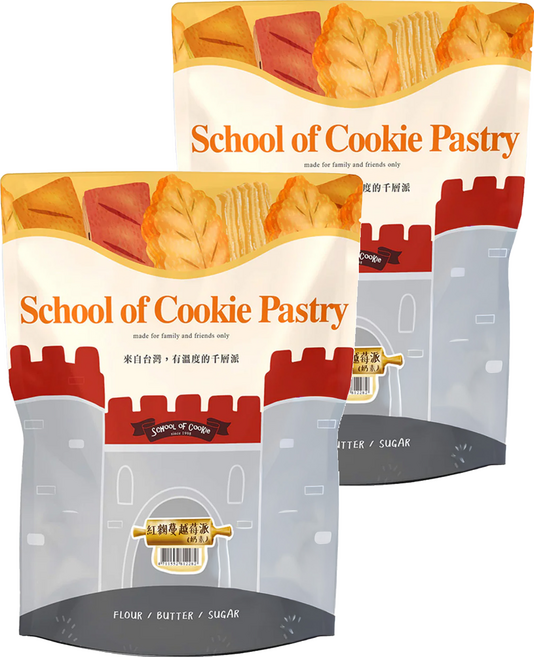 School of Cookie 台灣優格餅乾學院 紅麴蔓越莓派, 2包, 230g