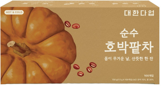 DAEHAN DAUP 純南瓜紅豆茶, 1.5g, 1個, 100入