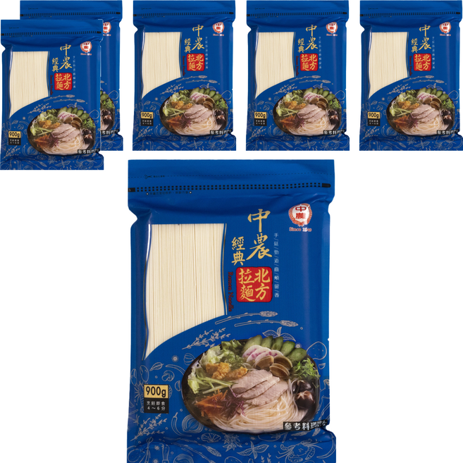 中農粉絲 經典北方拉麵, 900g, 6包