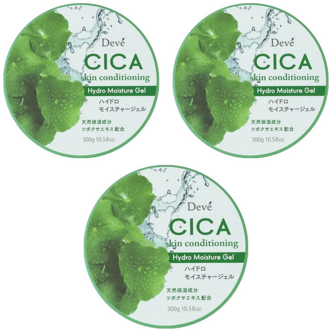 KUMANO 熊野油脂 DEVE CICA 保濕凝膠, 300g, 3罐