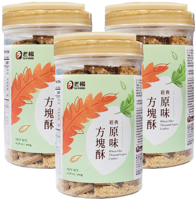 老楊 經典原味方塊酥, 300g, 3罐